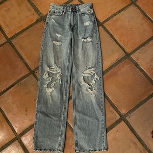 H&M Loose Straight High Waist Jeans